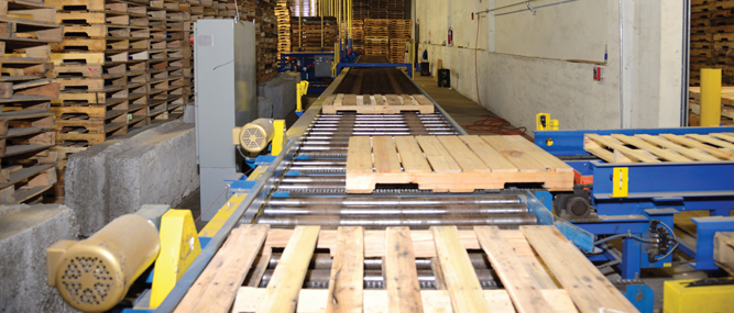 An AMS Automated Repair Line Has Big Benefits for Pallet Consultants